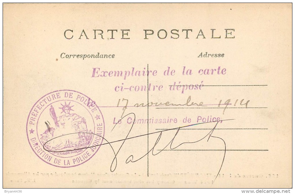 CPA Déposée Au Commissariat De Police Pourdéclaration Des Dommages De Guerre - Viilemétrie (oise) -- Carte En Bon état. - War 1914-18