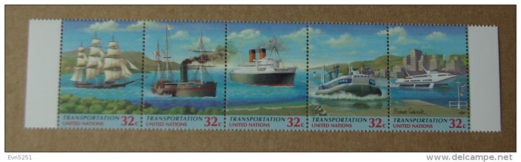 Y1 Nations Unies (New York)  : Les Transports. Bateaux - Unused Stamps