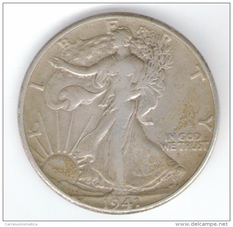 STATI UNITI HALF DOLLARS 1941 AG SILVER - 1916-1947: Liberty Walking