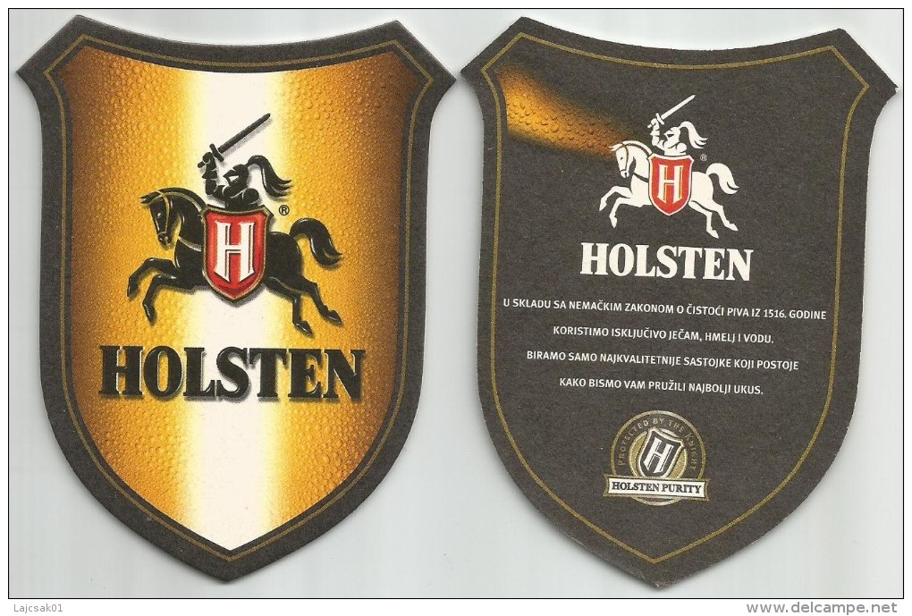 HOLSTEN Beer Coaster From Serbia  Text Type 3.   New Unused Mint - Beer Mats
