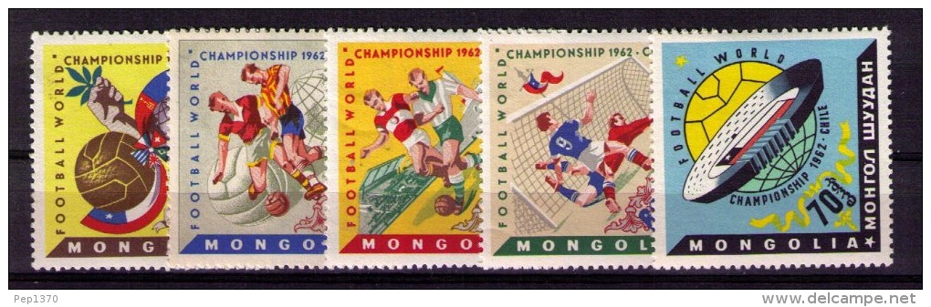 MONGOLIA 1962 -CAMPEONATO DEL MUNDO DE FUTBOL EN CHILE '62 - YVERT 248-252 - 1962 – Chile