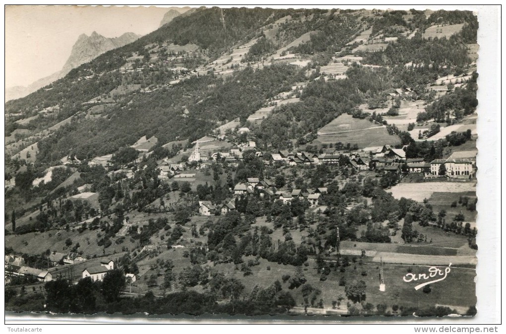 CPSM 38  ALLEMONT VUE GENERALE ET LES PICS DE VAUDENE 1954 - Allemont