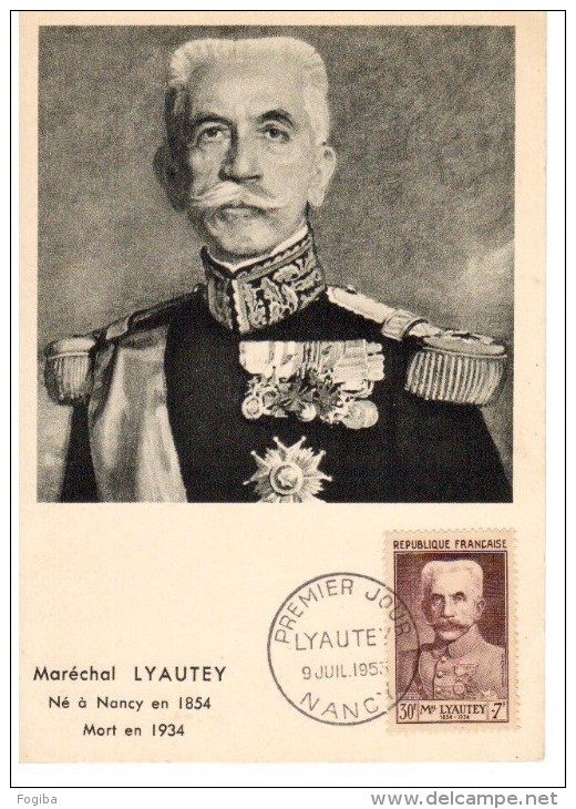 VA13   CPA MILITAIRE 1953 - MARECHAL LYAUTEY - Personaggi