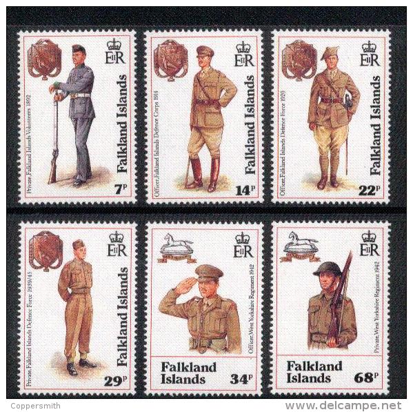 (153) Falkland Isl.  Uniforms  **  / Mnh  Michel 569-574 - Zuid-Georgia