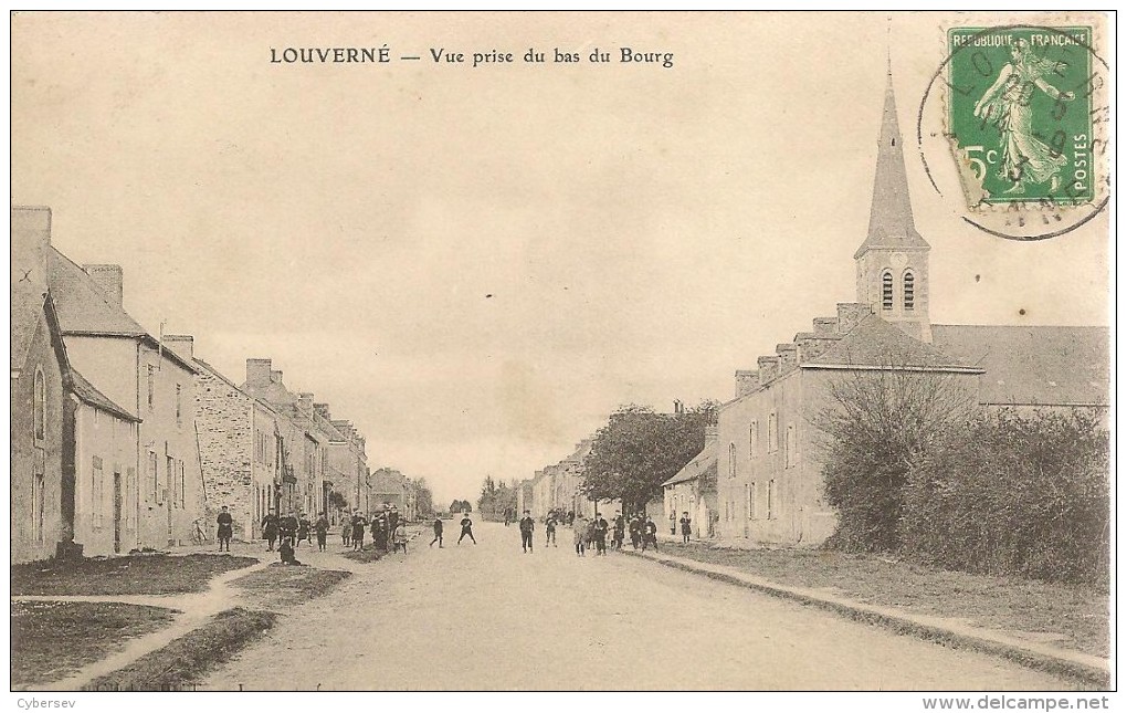 LOUVERNE - Vue Prise Du Bas Du Bourg - Animée - Louverne