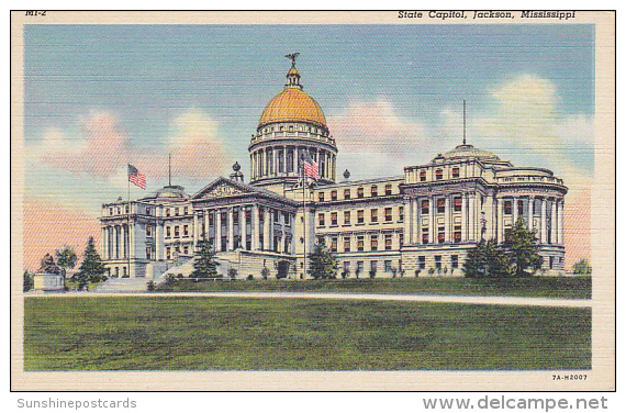 Mississippi Jackson State Capitol Building Curteich - Jackson