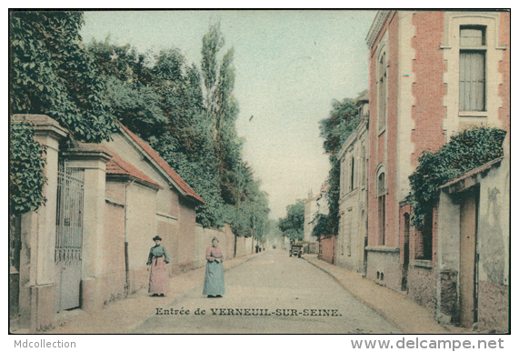 78 VERNEUIL SUR SEINE / L'Entrée De Verneuil-sur-Seine / CARTE COULEUR - Verneuil Sur Seine