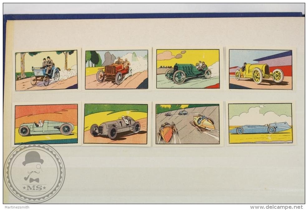 Old Set Of 8 Trading Card/ Chromos 9th Series Topic/ Theme Racing Cars From No #1 To No # 8 - Otros & Sin Clasificación