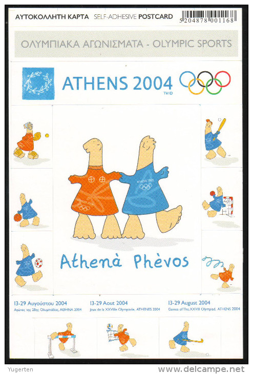GRECE GREECE 2004 - Self Adhesive Stickers - JO Athens 2004 - Olympic Games -  Olympics - Summer 2004: Athens