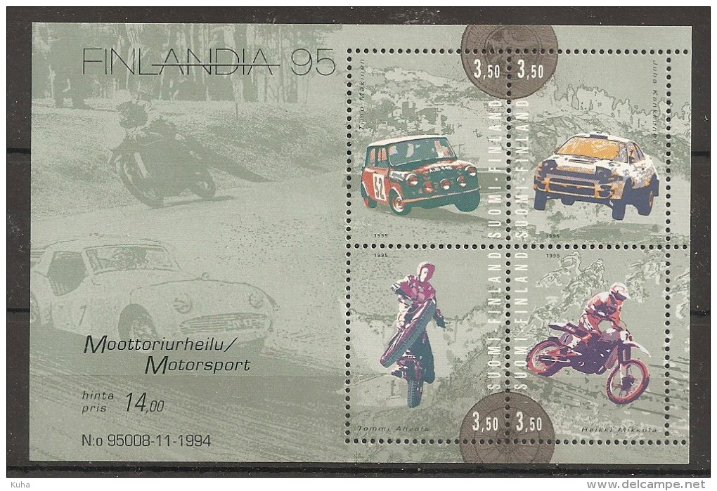 Finland Sport Car Race Motobike MNH - Unused Stamps