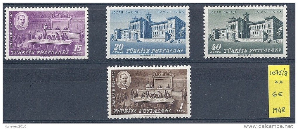 140012637  TURQUIA  YVERT  Nº  1075/8  **/MNH - Nuovi