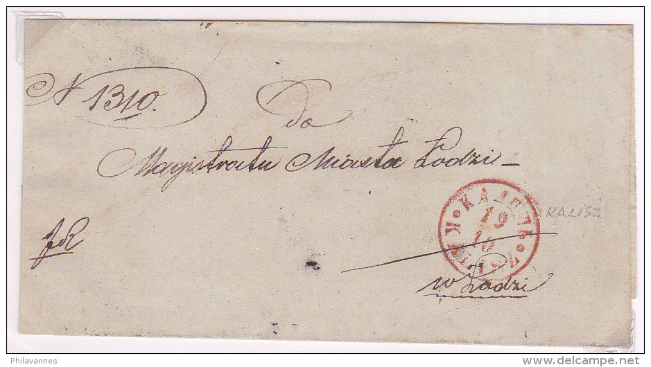 Pologne, Lettre De KALISZ ( CACHET BILINGUE RUSSE/POLONAIS),  (p15) - ...-1860 Voorfilatelie