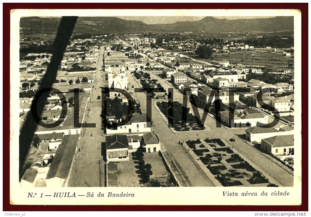 ANGOLA - HUILA - SA DA BANDEIRA - LUBANGO - VISTA AEREA DA CIDADE - 1940 PC - Angola