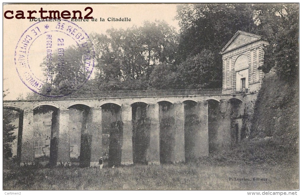 CACHET MILITAIRE DU 3eme REGIMENT D'ARTILLERIE LOURDE 2e GROUPE 5e COLONNE LEGERE DOULLENS GUERRE SOMME - Guerre De 1914-18