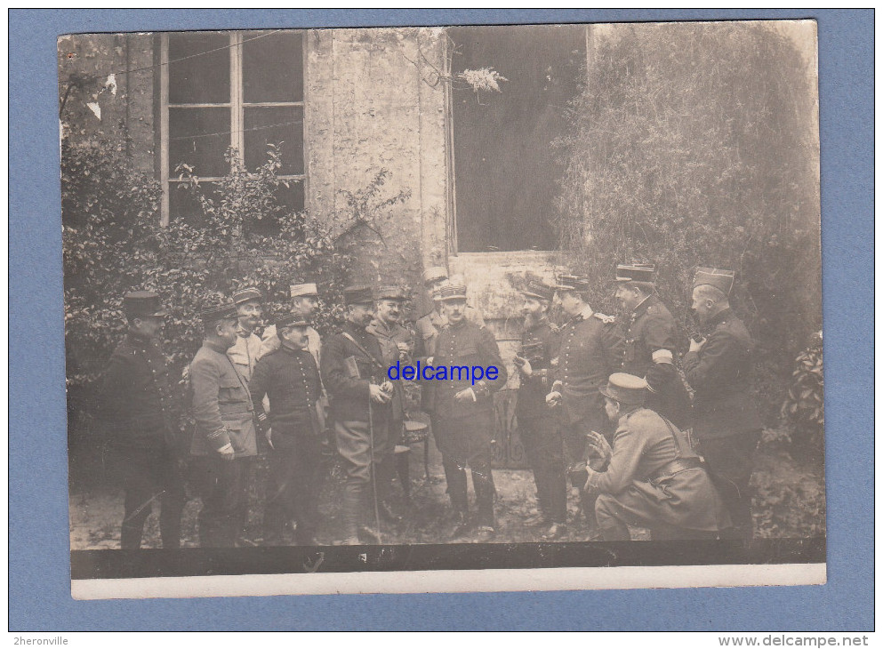 Photo Ancienne - Groupe D´officiers - Un Du 20e Régiment De Dragons - Voir Uniforme - WW1 - Gendarme ? - Guerre, Militaire