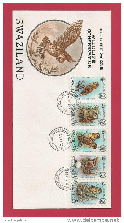 SWAZILAND, 1982, Mint FDC , W.W.F. Fish Owl,  Nr(s) 398-402 F 3448 - Swaziland (1968-...)