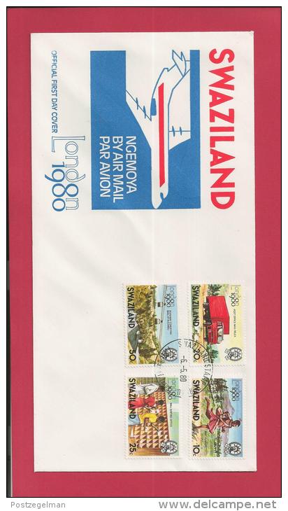 SWAZILAND, 1980,  Mint FDC , LONDON   Nr(s) 354-357,  F 3481 - Swaziland (1968-...)