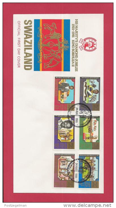 SWAZILAND, 1981,  Mint FDC , King Sobhuza II Jubilee,   Nr(s) 378-383,  F 3485 - Swaziland (1968-...)