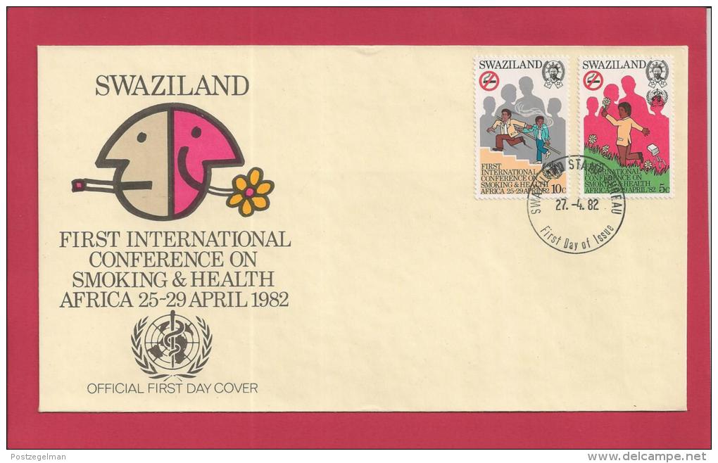 SWAZILAND, 1982,  Mint FDC , Smoking &amp; Health,   Nr(s) 396-397,  F 3488 - Swaziland (1968-...)