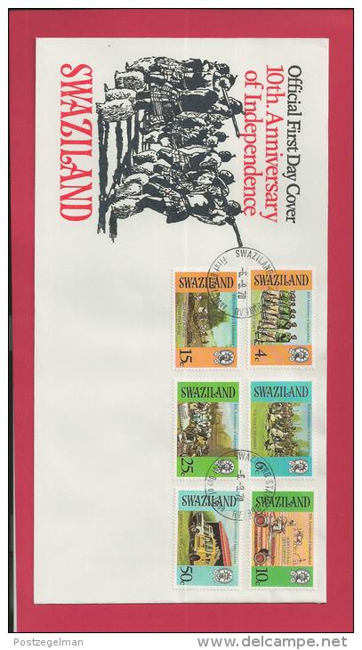 SWAZILAND, 1978, Mint FDC , 10 Year Independence,    Nr(s)300-305, F 3470 - Swaziland (1968-...)