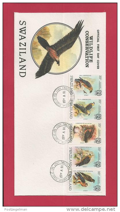 SWAZILAND, 1983,  Mint FDC , Wildlife Birds,   Nr(s) 424-428,  F 3494 - Swaziland (1968-...)