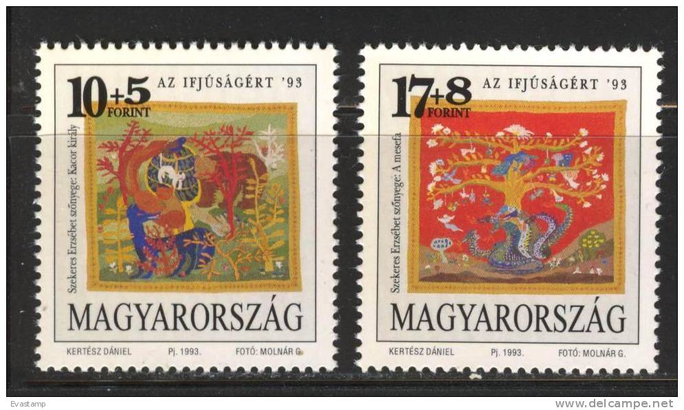 HUNGARY - 1993. Textile Art By Erzsébet Szekeres / Youth Philately  MNH! Mi 4238-4239. - Nuovi