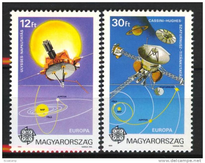 HUNGARY - 1991.Europa/Space Ulysses Probe And Cassini-Huygens Probe MNH! Mi 4133-4134 - Unused Stamps