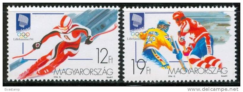 HUNGARY - 1994. Winter Olympics,Lillehammer (Sport,Ski,Hockey)MNH! Mi:4275-4276 - Neufs