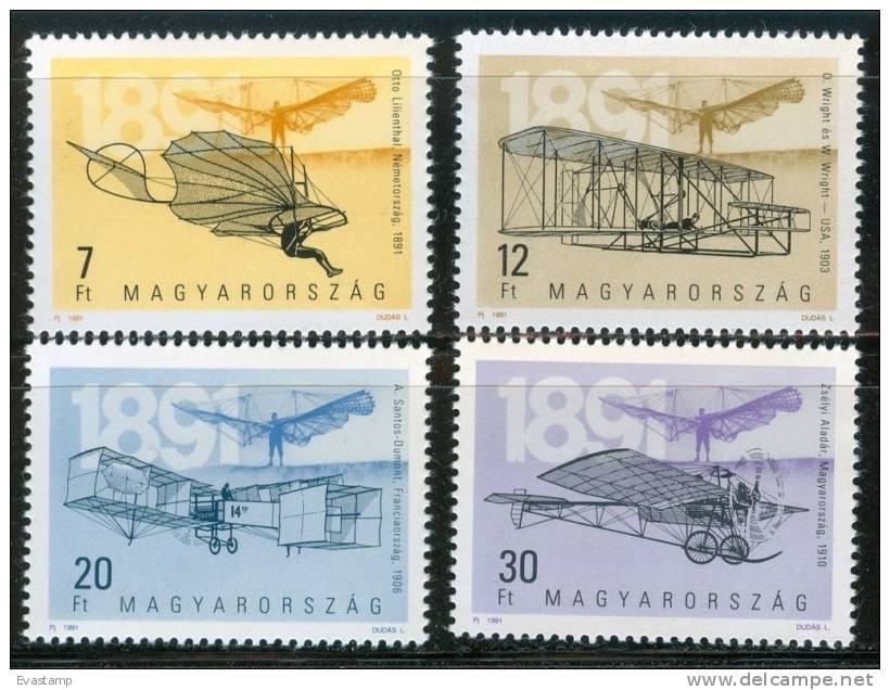 HUNGARY - 1991.Aircraft Of Aviation Pioneers/Airplanes MNH! Mi 4151-4154 - Unused Stamps