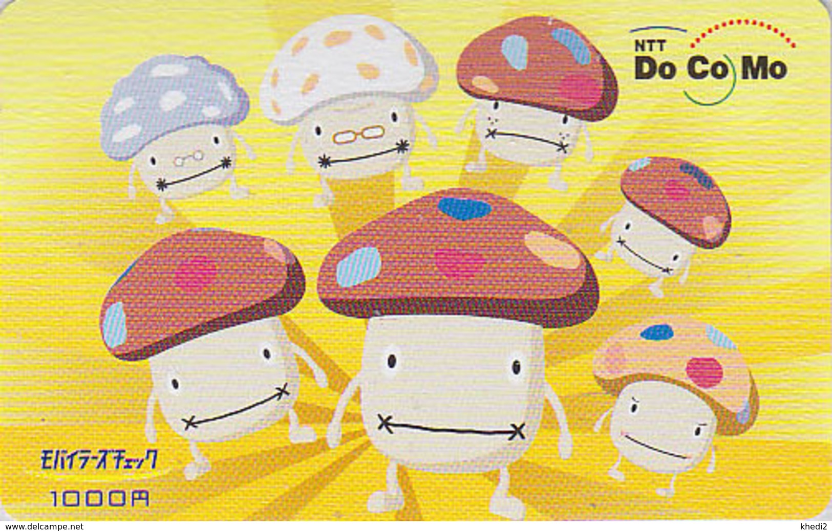 Télécarte Prépayée Japon - CHAMPIGNON  - MUSHROOM Japan Prepaid Phonecard - PILZ - SETA - FUNGO * DOCOMO *- 77 - Fleurs