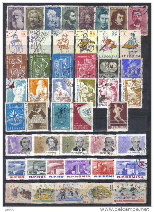 Romania Lot Of Complete Sets And Stamps From 1955-1963 FU - Sonstige & Ohne Zuordnung