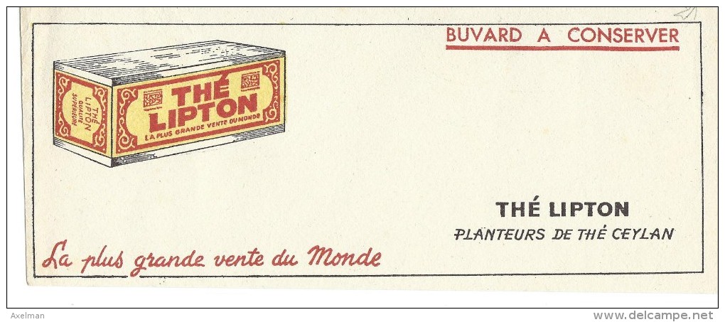 BUVARD: Thé Lipton - Café & Té
