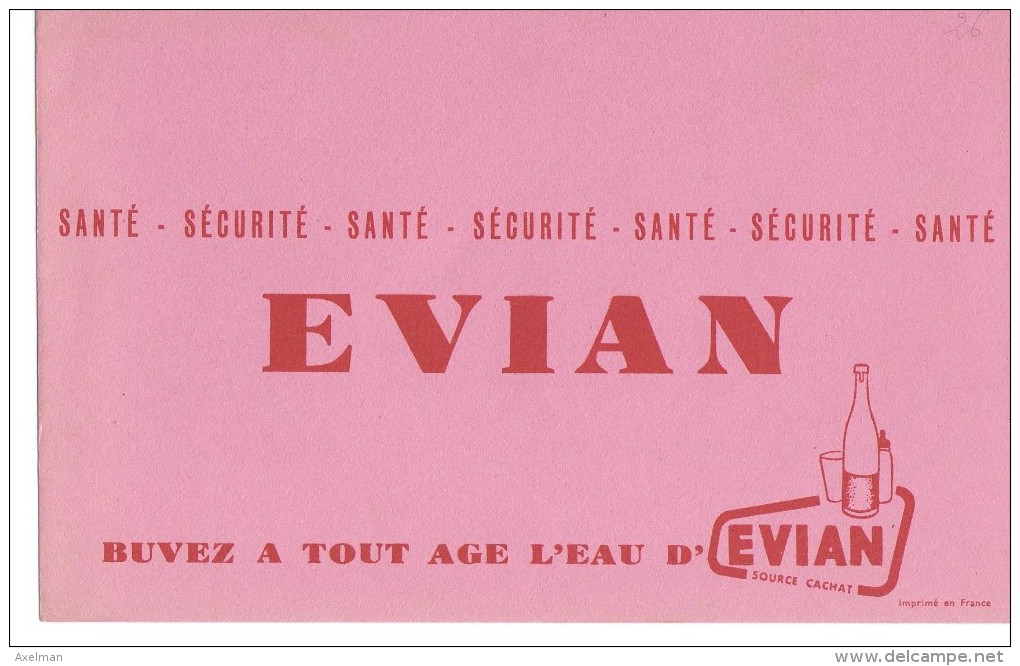BUVARD: Evian - E