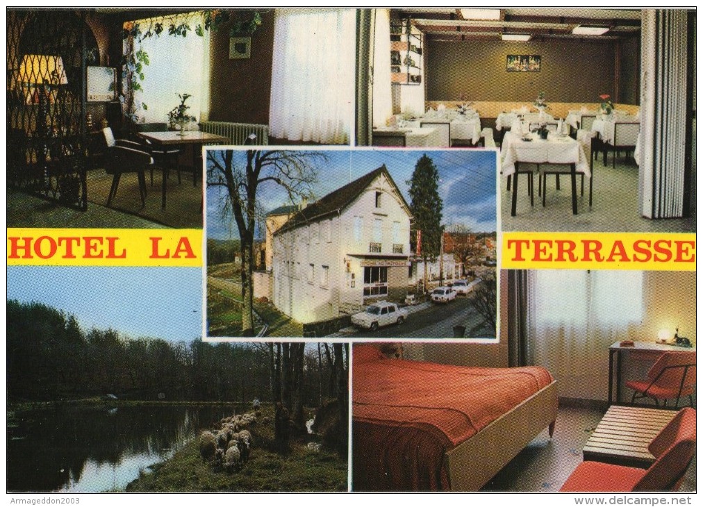 L52 /  DEPT 46 CPSM 1970 LA CAPELLE MARIVAL HOTEL " LA TERRRASSE "  MULTIVUES  / NEUVE - Lacapelle Marival