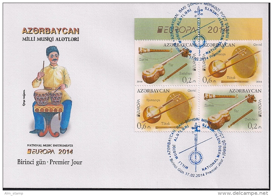 2014 Aserbaidschan / Azerbaijan / Azerbaidjan Booklet  Mi. 1038-9 D FDC - 2014
