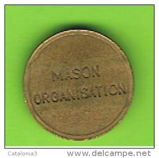 021 #  Spielmarke - Jeton - MASON ORGANISATION - Ranurada - Professionals/Firms