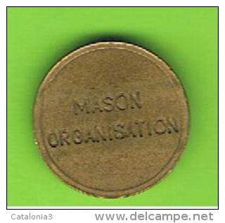 021 #  Spielmarke - Jeton - MASON ORGANISATION - Ranurada - Profesionales/De Sociedad