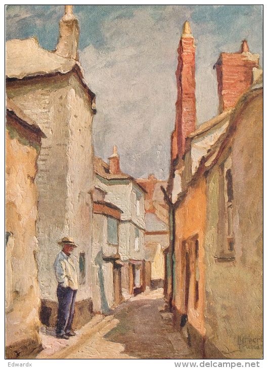 Back Lane, Herbert Truman, St Ives, Cornwall, England Postcard Sweetman Fac-sim-oil-colour - St.Ives