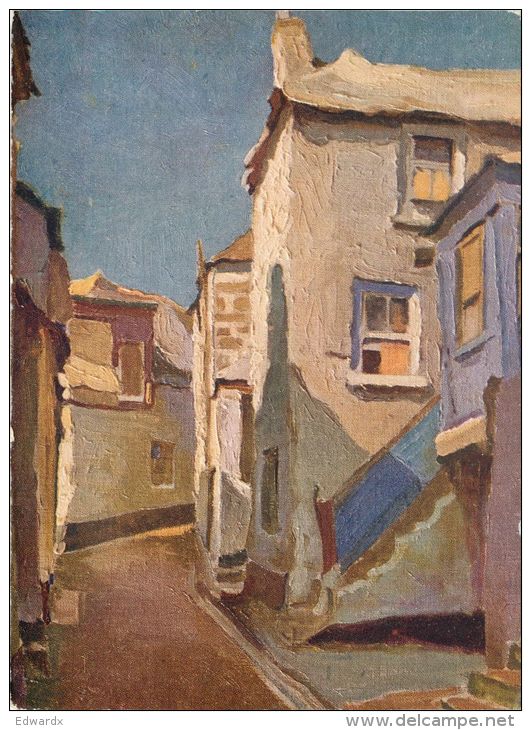 End Of Back Lane, Herbert Truman, St Ives, Cornwall, England Postcard Sweetman Fac-sim-oil-colour - St.Ives