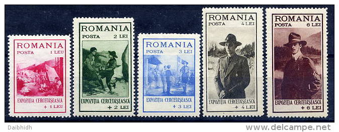 ROMANIA 1931 Scouting Exhibition Set LHM / * - Unused Stamps