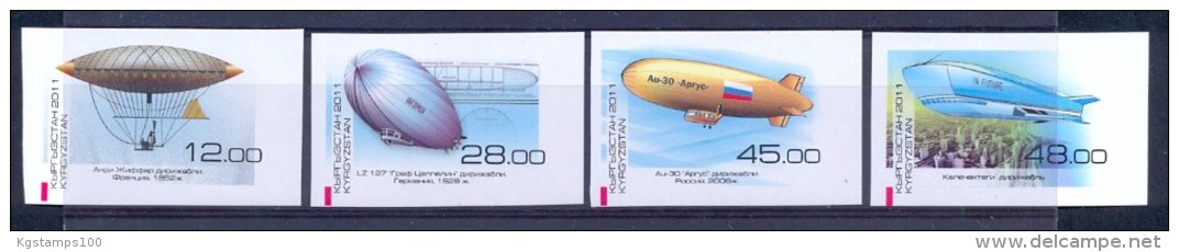 Kyrgyzstan 2011 Development Of Dirigibles. Set Imperforated** - Kirgisistan