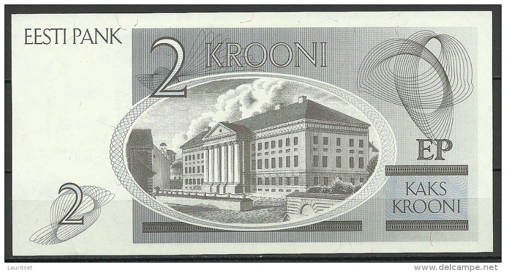 Estland Estonia Estonie 2 Krooni 1992 Banknote Karl Ernst Von Baer Universität Dorpat Tartu AUNC - Estonia