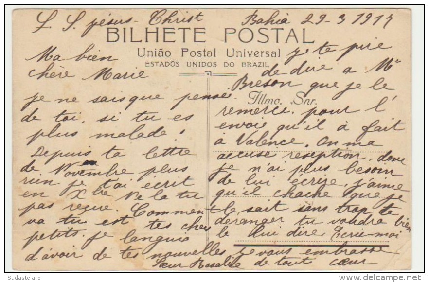 CPA SÃO CARLOS 1917 - Collegio S. Carlos - école, School, Escola - Postal - Postcard - BRASIL-BRESIL-BRAZIL - Otros