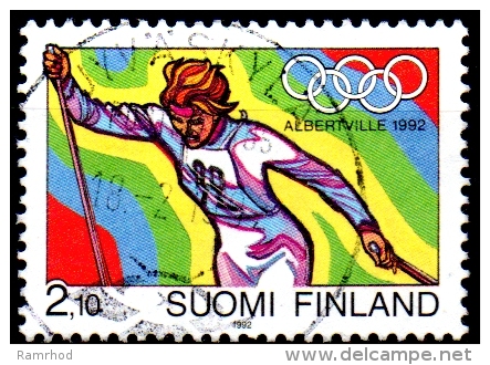 FINLAND 1992 Winter Olympic Games, Albertville - 2m10 Skiing  FU - Used Stamps