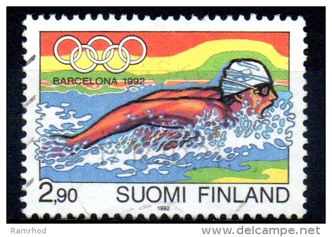 FINLAND 1992 Summer Games, Barcelona - 2m10 Skiing  FU - Used Stamps