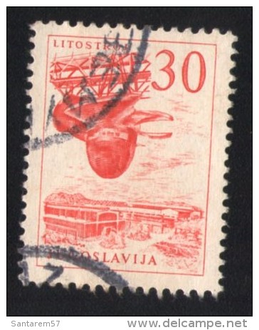 Yougoslavie 1965 Oblitération Ronde Used Stamp LITOSTROJ Usine Machinerie Lourde Turbines - Used Stamps