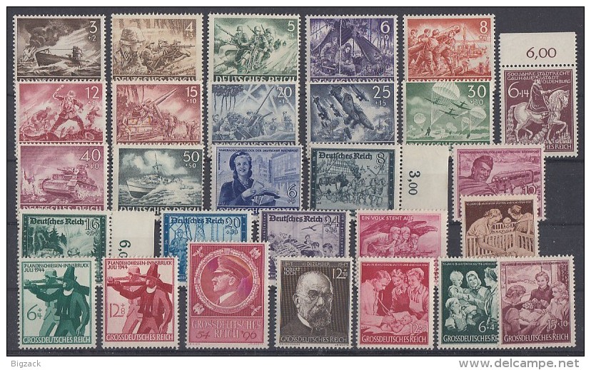 DR Lot 28 Marken Von 1933-1945 Postfrisch Mit Minr.831-842 - Mezclas (max 999 Sellos)