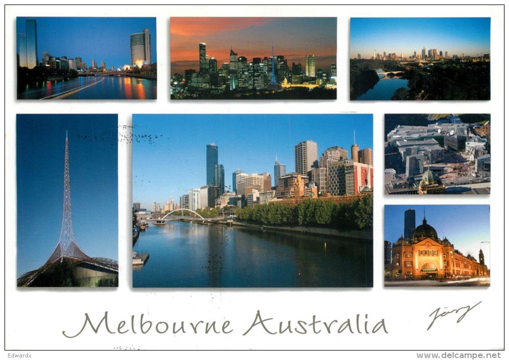 Melbourne, Victoria, Australia Postcard Used Posted To UK 2009 Stamp - Melbourne