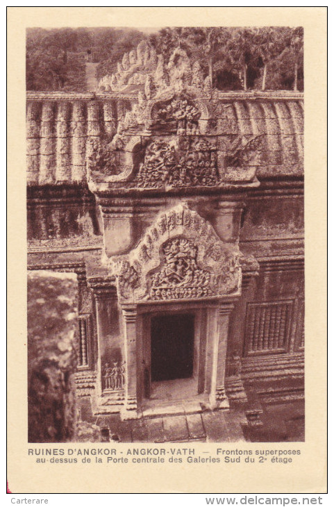 Cpa,CAMBODGE,baphuan,ruines  D´angkor,angkor-vath,rout E  Du Temple,12ème Siècle,rare,hindou,vishno U,bouddhiste,rare,k - Cambodia