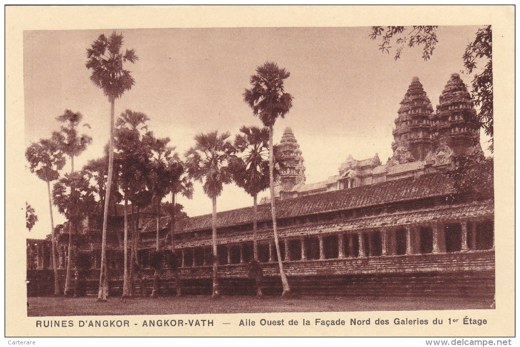 Cpa,CAMBODGE,baphuan,ruines D´angkor,angkor-vath,rout E Du Temple,12ème Siècle,rare,hindou,vishno U,bouddhiste,rare,khmè - Kambodscha